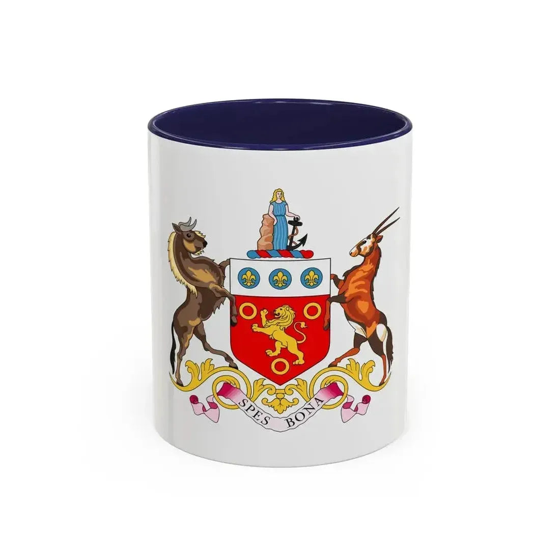 Coat of arms of the Cape Colony 1876-1994 - Accent Coffee Mug 11oz Navy - Go Mug Yourself