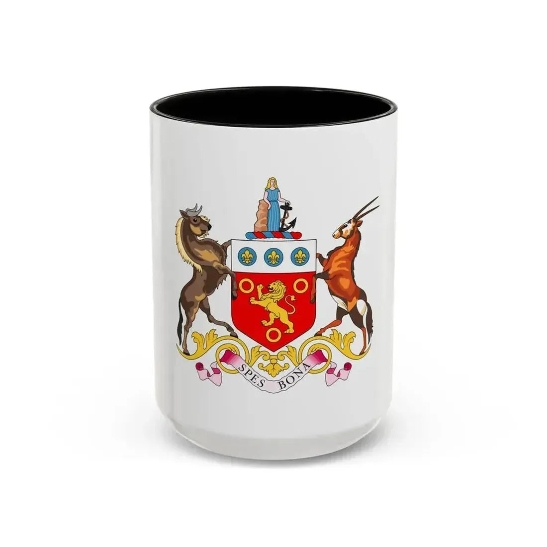 Coat of arms of the Cape Colony 1876-1994 - Accent Coffee Mug 15oz Black - Go Mug Yourself
