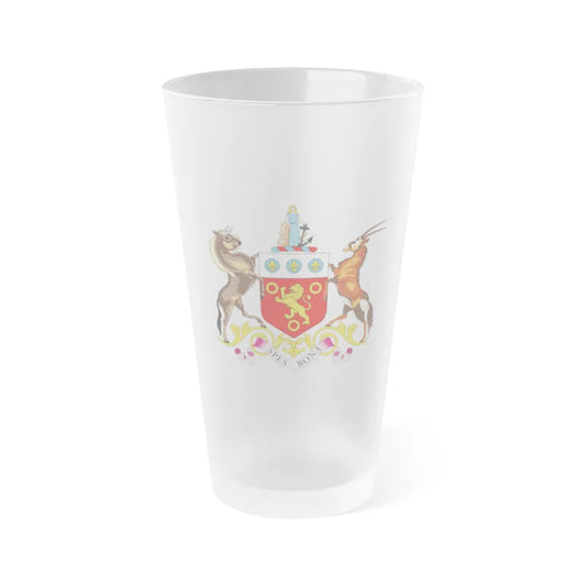 Coat of arms of the Cape Colony 1876-1994 - Frosted Pint Glass 16oz-16oz-Frosted-Go Mug Yourself