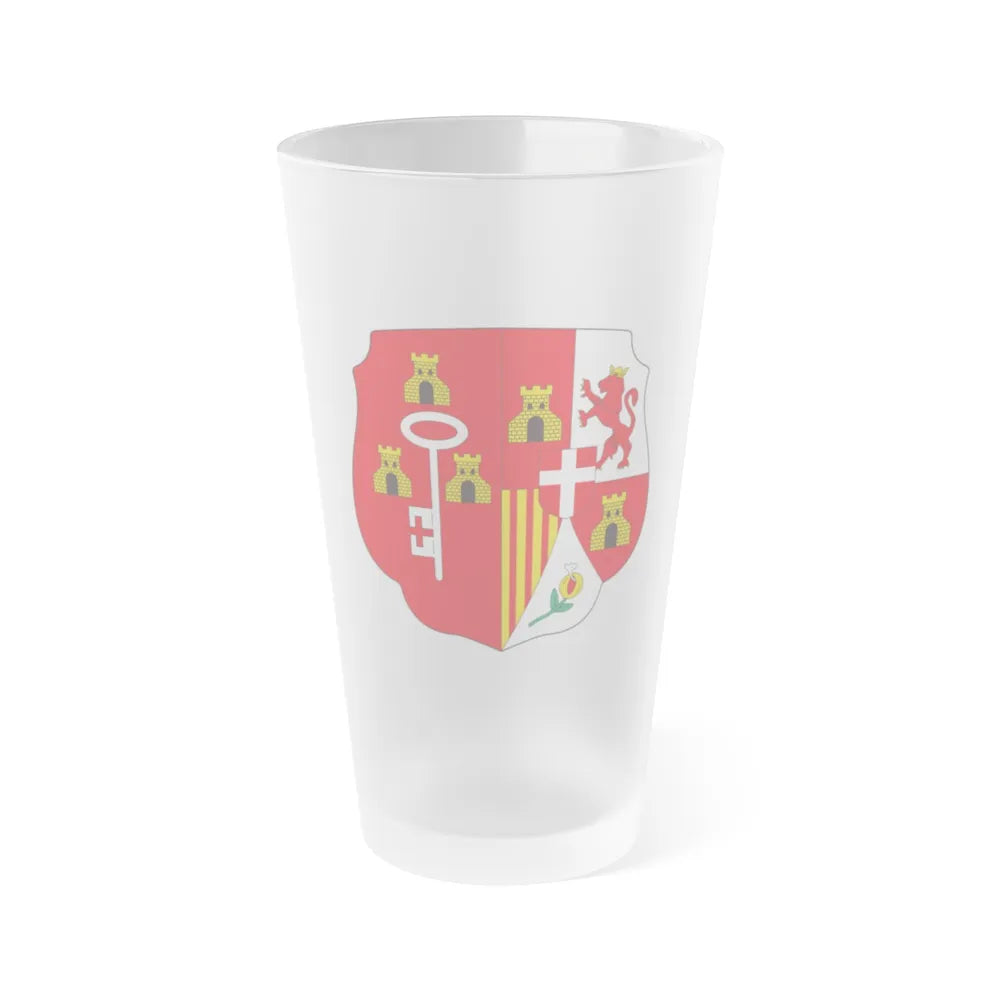 Coat of arms of the Captaincy General of Cuba - Frosted Pint Glass 16oz-16oz-Frosted-Go Mug Yourself