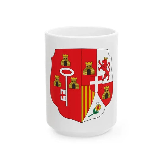 Coat of arms of the Captaincy General of Cuba - White Coffee Mug 15oz - Go Mug Yourself