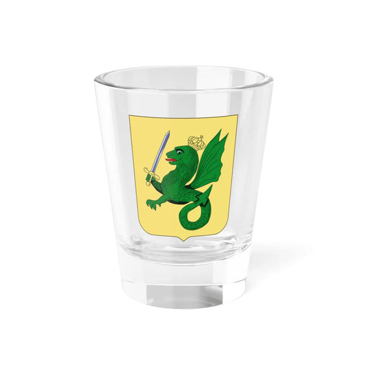 Coat of arms of the Captaincy General of the Philippines (Costa Rica) (Coat of Arms) Shot Glass 1.5oz 1.5oz - Go Mug Yourself