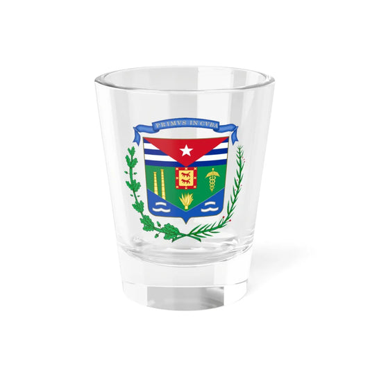Coat of arms of the city of Cardenas Cuba (Cuba) (Coat of Arms) Shot Glass 1.5oz 1.5oz - Go Mug Yourself