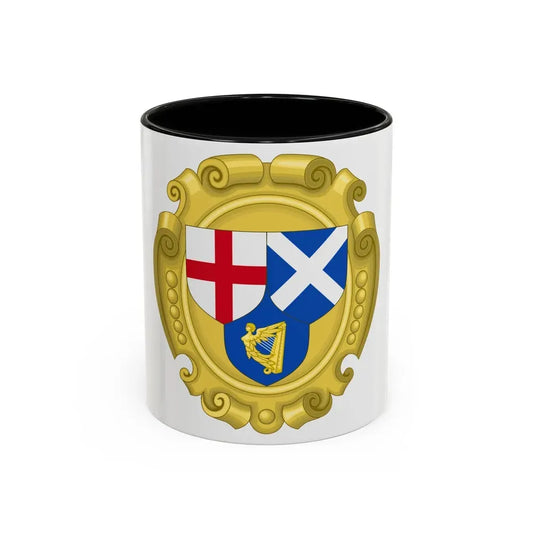 Coat of Arms of the Commonwealth of England, Scotland and Ireland - Accent Coffee Mug 11oz Black - Go Mug Yourself