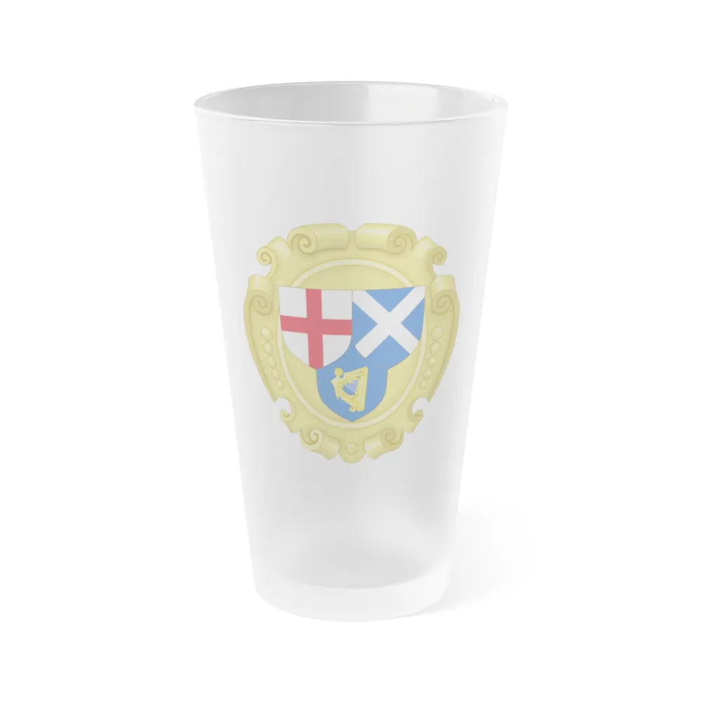 Coat of Arms of the Commonwealth of England, Scotland and Ireland - Frosted Pint Glass 16oz-16oz-Frosted-Go Mug Yourself