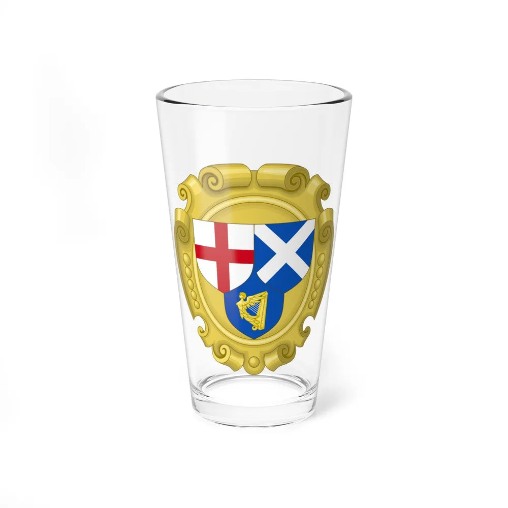 Coat of Arms of the Commonwealth of England, Scotland and Ireland - Pint Glass 16oz-16oz-Go Mug Yourself