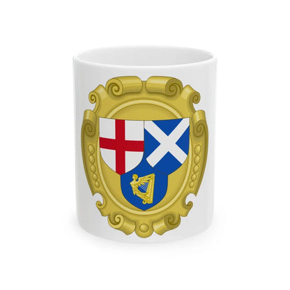 Coat of Arms of the Commonwealth of England, Scotland and Ireland - White Coffee Mug-11oz-Go Mug Yourself