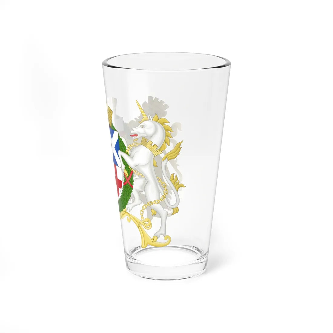 Coat of Arms of the Commonwealth of Great Britain and Northern Ireland (United Kingdom) (Coat of Arms) Pint Glass 16oz - Go Mug Yourself