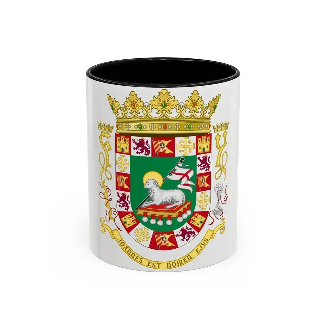 Coat of arms of the Commonwealth of Puerto Rico 2 - Accent Coffee Mug 11oz Black - Go Mug Yourself