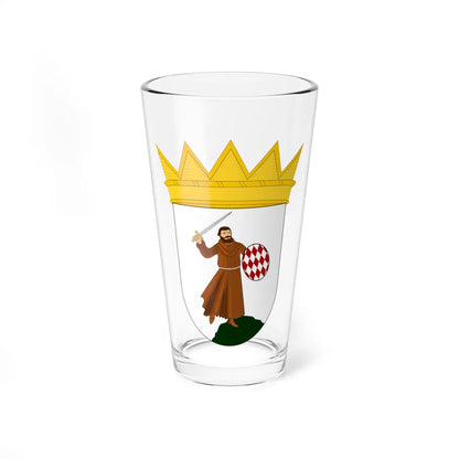Coat of arms of the Commune of Monaco (Monaco) (Coat of Arms) Pint Glass 16oz 16oz - Go Mug Yourself