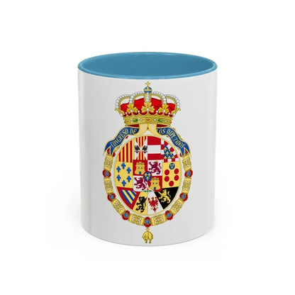 Coat of Arms of the Congress of Spain - Accent Coffee Mug 11oz Light Blue - Go Mug Yourself