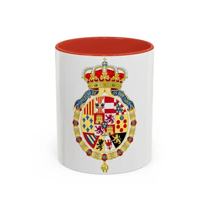 Coat of Arms of the Congress of Spain - Accent Coffee Mug 11oz Red - Go Mug Yourself