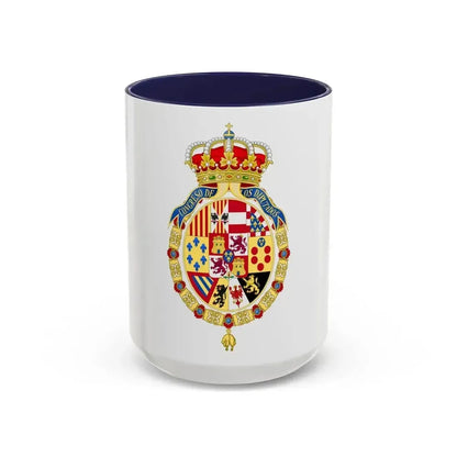 Coat of Arms of the Congress of Spain - Accent Coffee Mug 15oz Navy - Go Mug Yourself