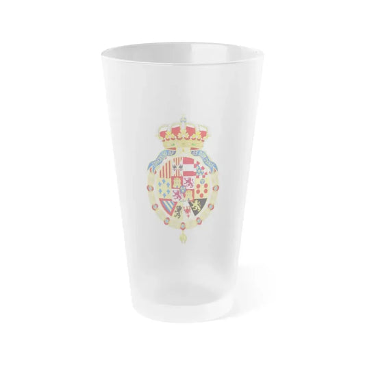 Coat of Arms of the Congress of Spain - Frosted Pint Glass 16oz Default Title - Go Mug Yourself