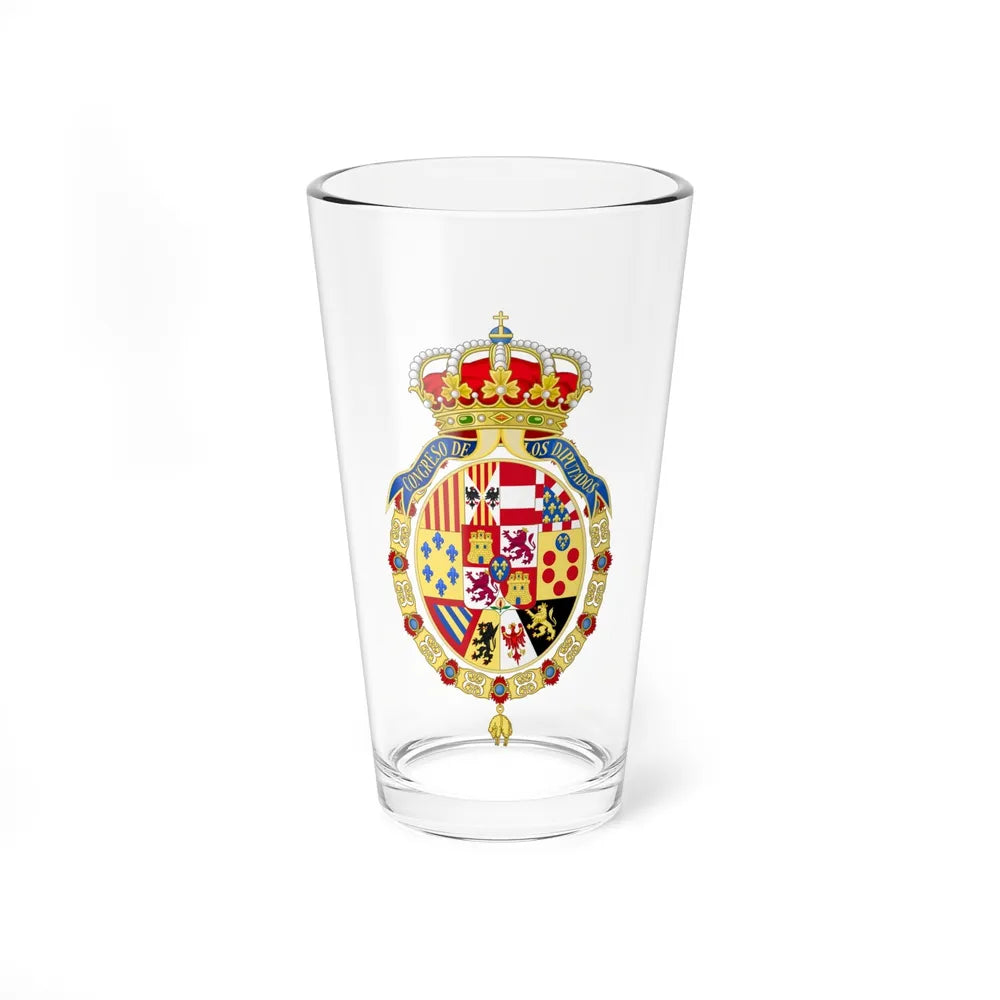 Coat of Arms of the Congress of Spain - Pint Glass 16oz-16oz-Go Mug Yourself