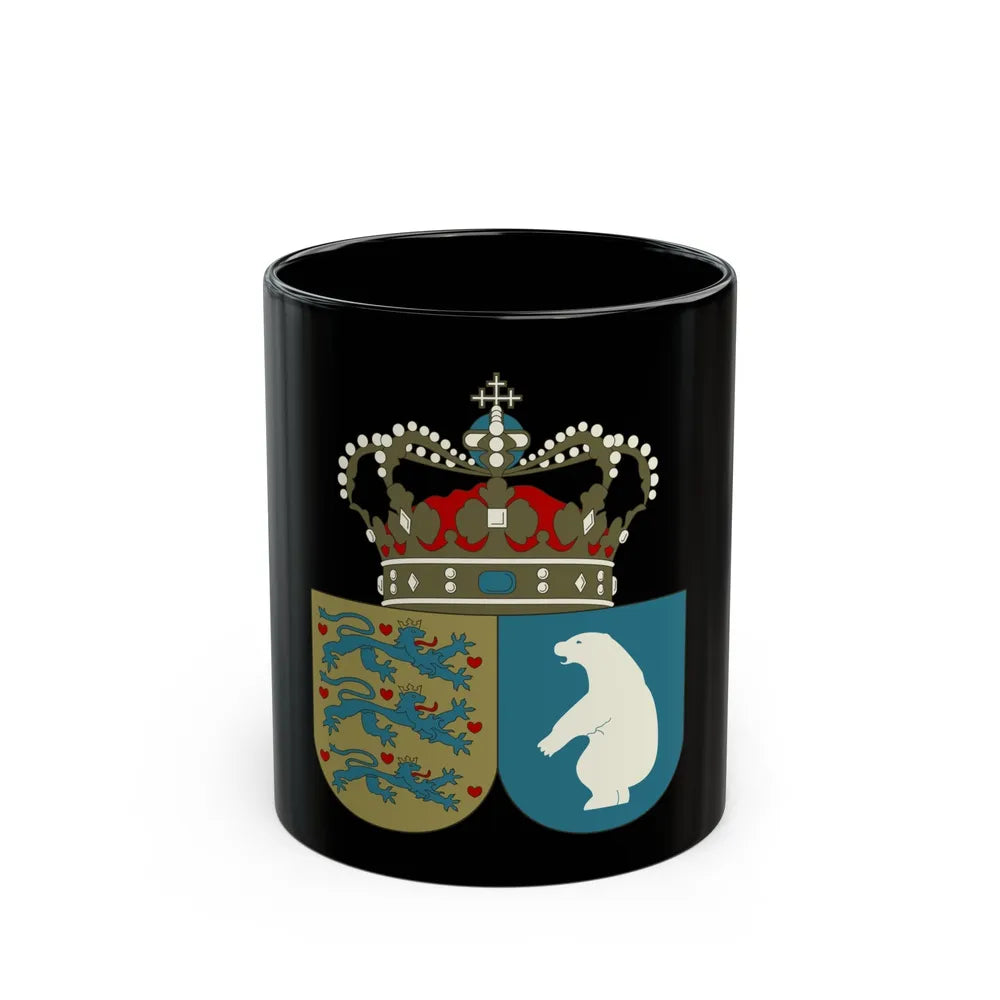 Coat of arms of the County of Greenland - Black Coffee Mug-11oz-Go Mug Yourself