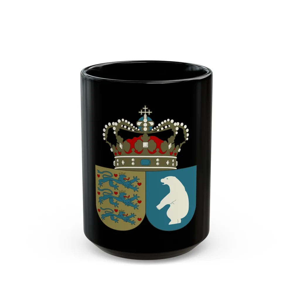 Coat of arms of the County of Greenland - Black Coffee Mug-15oz-Go Mug Yourself