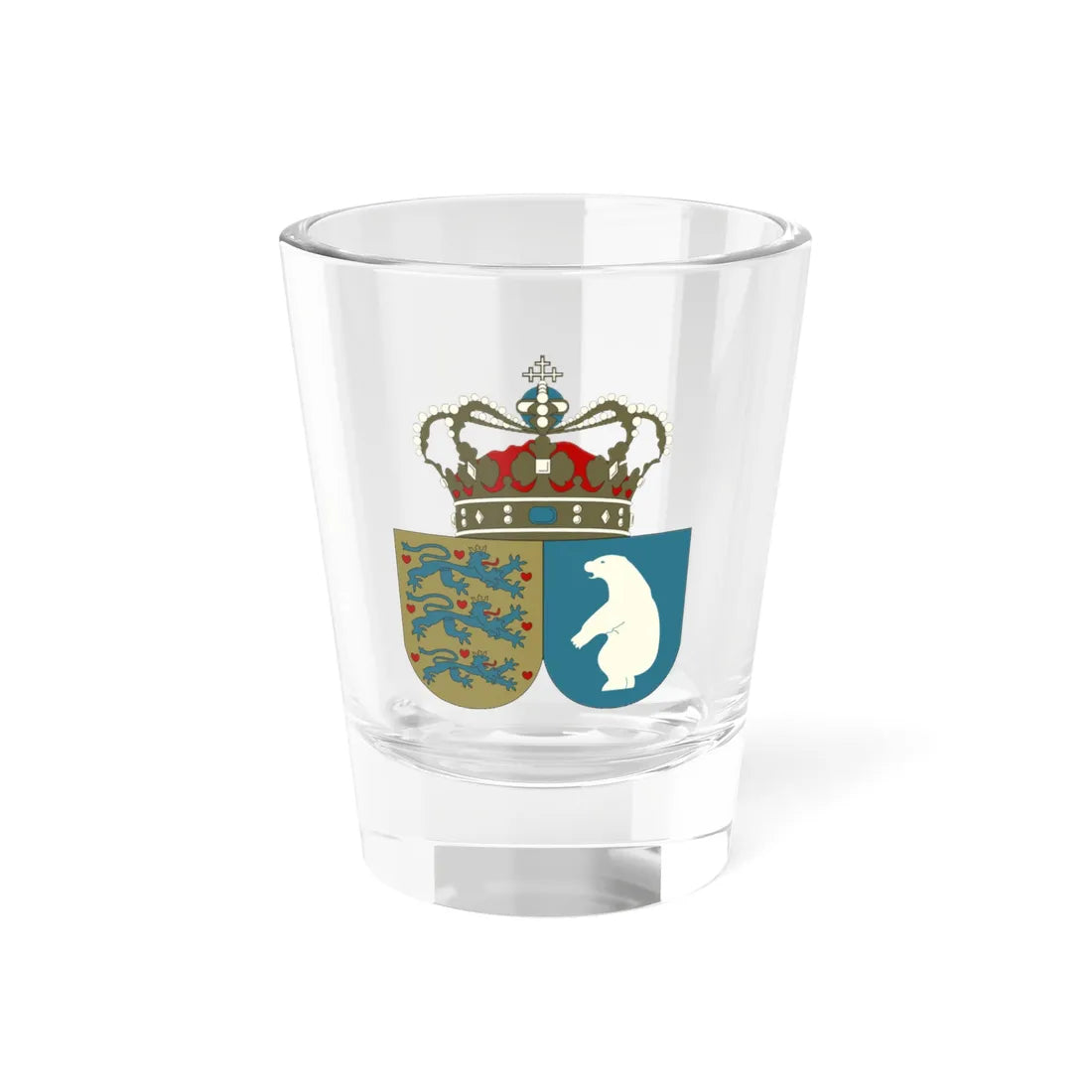 Coat of arms of the County of Greenland (Coat of Arms) Shot Glass 1.5oz 1.5oz - Go Mug Yourself