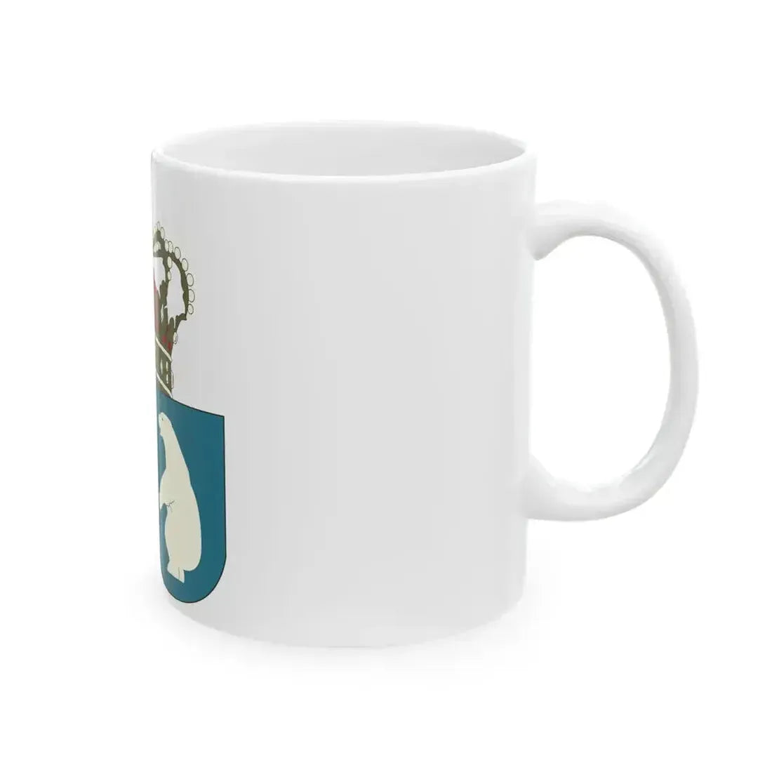 Coat of arms of the County of Greenland - White Coffee Mug - Go Mug Yourself