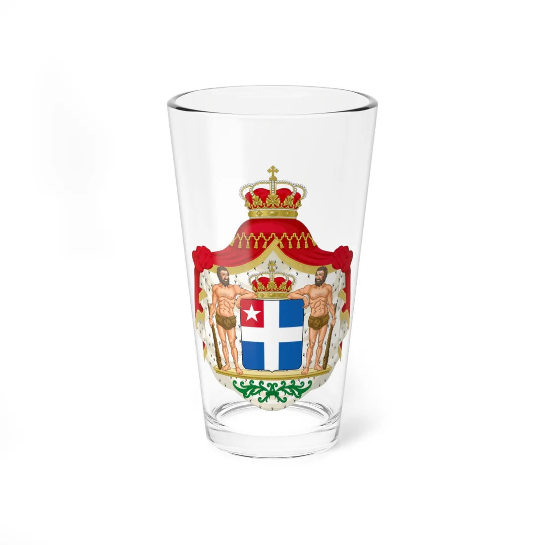 Coat of arms of the Cretan State (Algeria) (Coat of Arms) Pint Glass 16oz 16oz - Go Mug Yourself