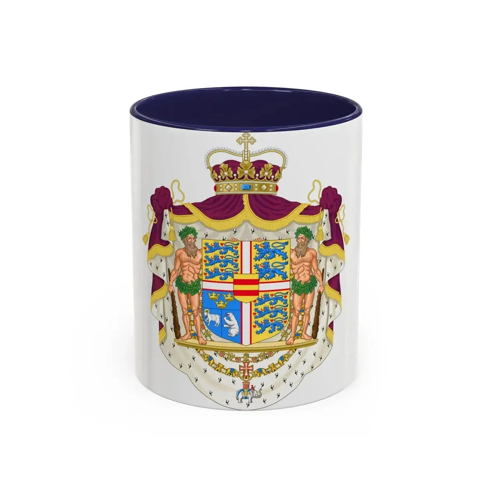 Coat of arms of the Crown Prince of Denmark - Accent Coffee Mug 11oz Navy - Go Mug Yourself