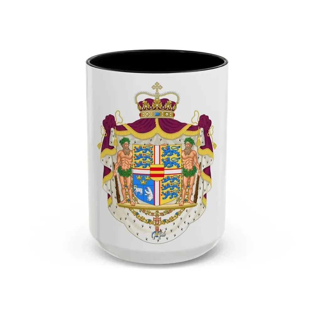 Coat of arms of the Crown Prince of Denmark - Accent Coffee Mug 15oz Black - Go Mug Yourself