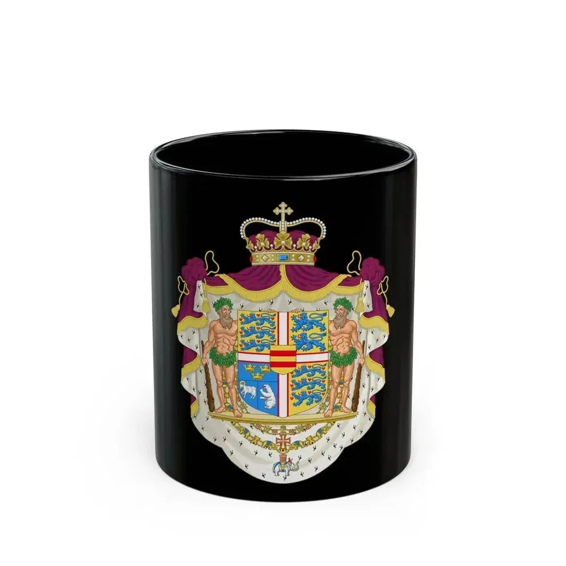 Coat of arms of the Crown Prince of Denmark - Black Coffee Mug 11oz - Go Mug Yourself