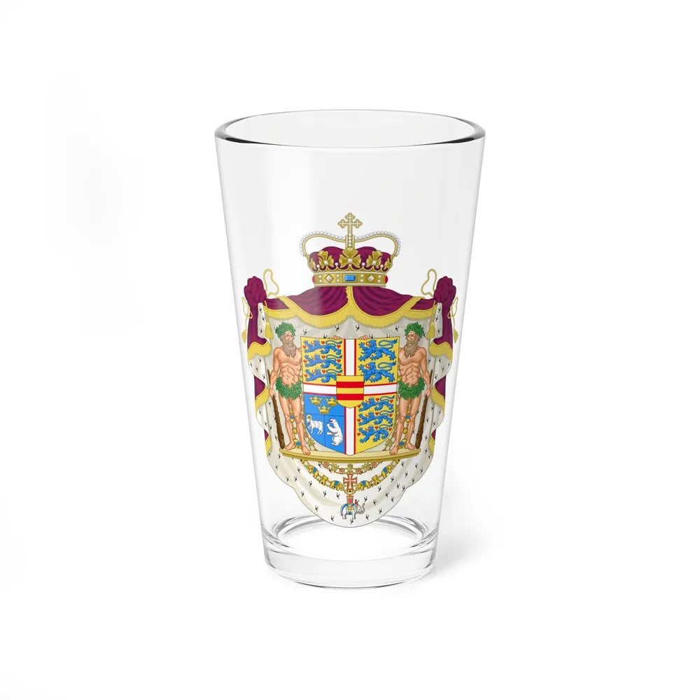 Coat of arms of the Crown Prince of Denmark - Pint Glass 16oz-16oz-Go Mug Yourself