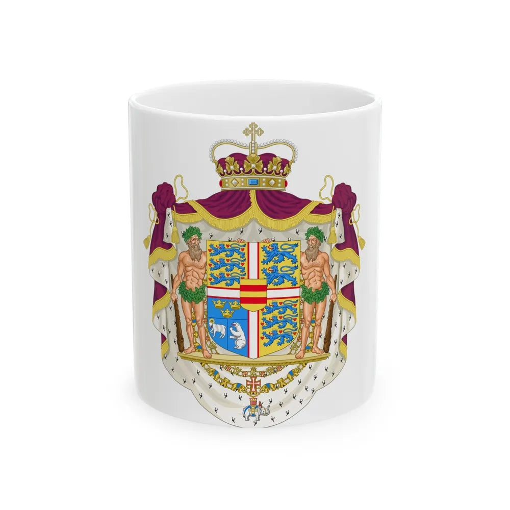 Coat of arms of the Crown Prince of Denmark - White Coffee Mug-11oz-Go Mug Yourself