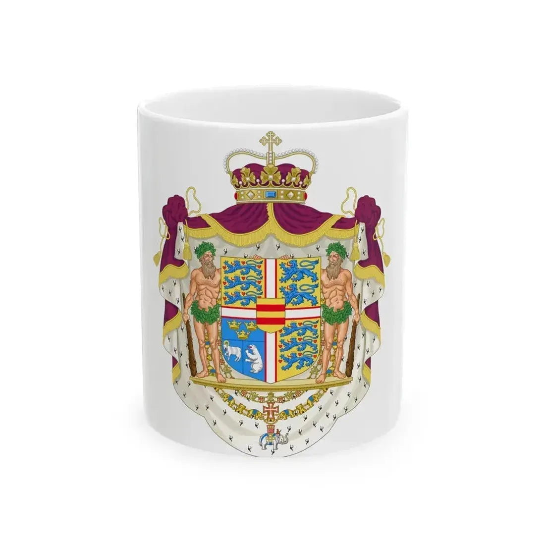 Coat of arms of the Crown Prince of Denmark - White Coffee Mug 11oz - Go Mug Yourself