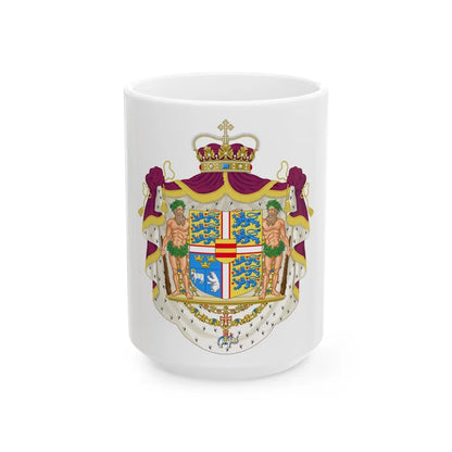 Coat of arms of the Crown Prince of Denmark - White Coffee Mug-15oz-Go Mug Yourself