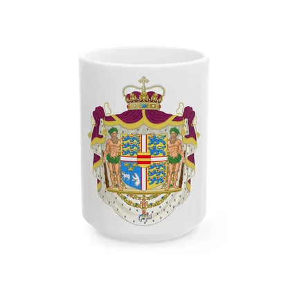 Coat of arms of the Crown Prince of Denmark - White Coffee Mug 15oz - Go Mug Yourself