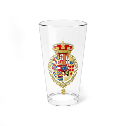 Coat of Arms of the Crown Prince of the Two Sicilies (Italy) (Coat of Arms) Pint Glass 16oz 16oz - Go Mug Yourself