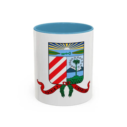 Coat of arms of the Cuban Filibuster Movement - Accent Coffee Mug 11oz Light Blue - Go Mug Yourself