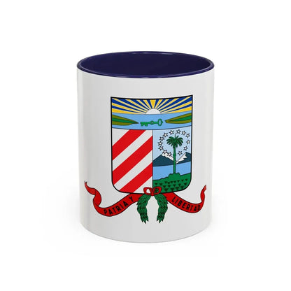 Coat of arms of the Cuban Filibuster Movement - Accent Coffee Mug 11oz Navy - Go Mug Yourself