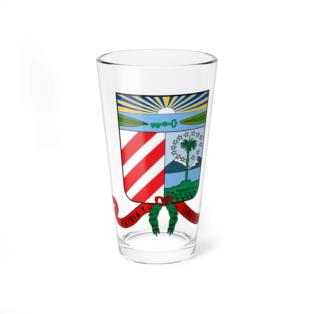 Coat of arms of the Cuban Filibuster Movement (Cuba) (Coat of Arms) Pint Glass 16oz 16oz - Go Mug Yourself