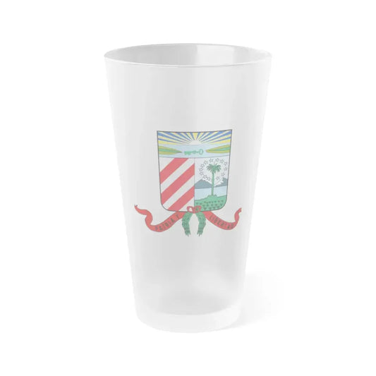 Coat of arms of the Cuban Filibuster Movement - Frosted Pint Glass 16oz Default Title - Go Mug Yourself