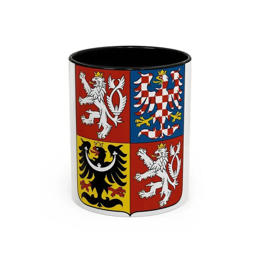 Coat of arms of the Czech Republic - Accent Coffee Mug 11oz Black - Go Mug Yourself