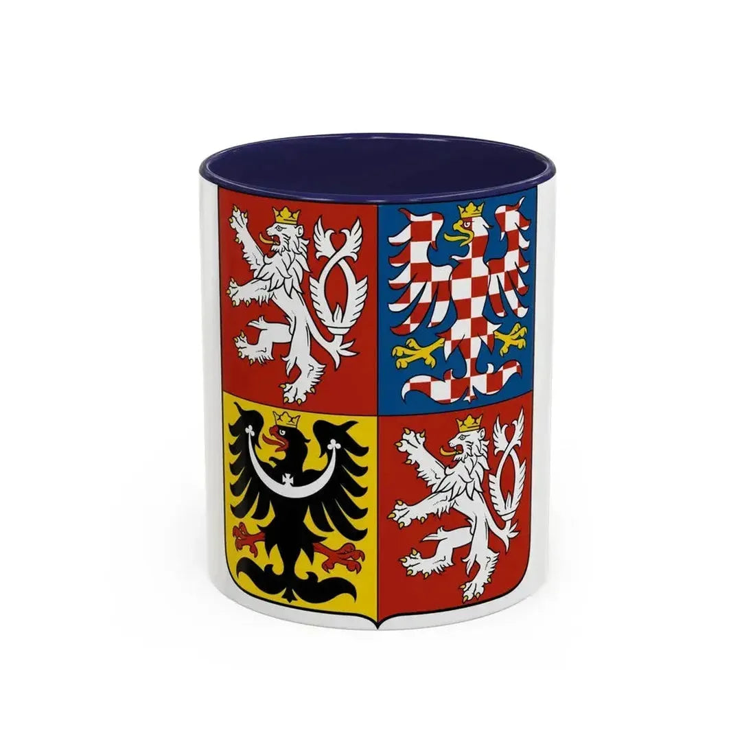 Coat of arms of the Czech Republic - Accent Coffee Mug 11oz Navy - Go Mug Yourself