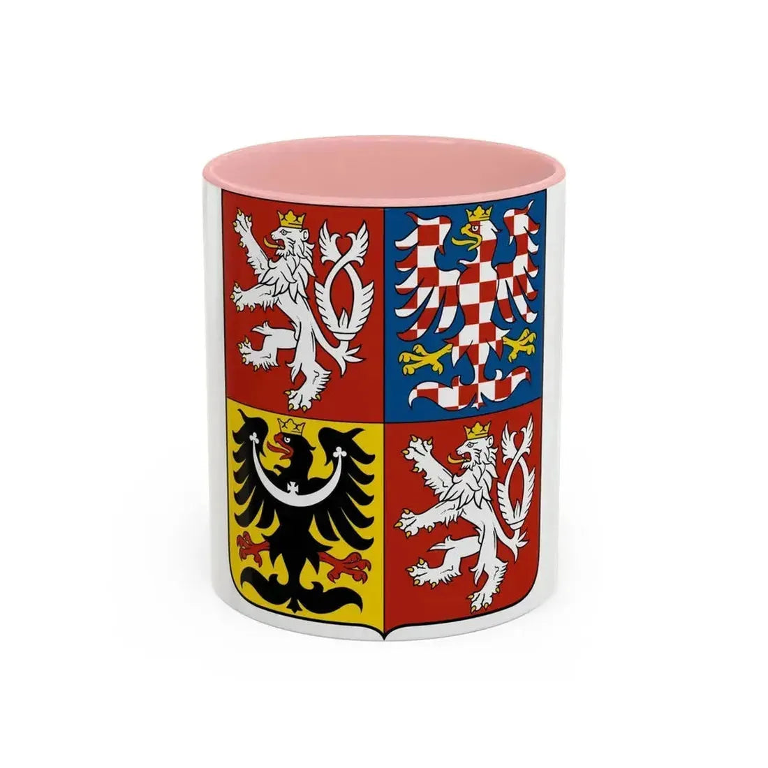 Coat of arms of the Czech Republic - Accent Coffee Mug 11oz Pink - Go Mug Yourself