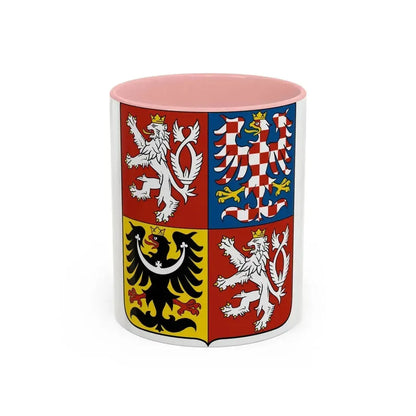 Coat of arms of the Czech Republic - Accent Coffee Mug 11oz Pink - Go Mug Yourself