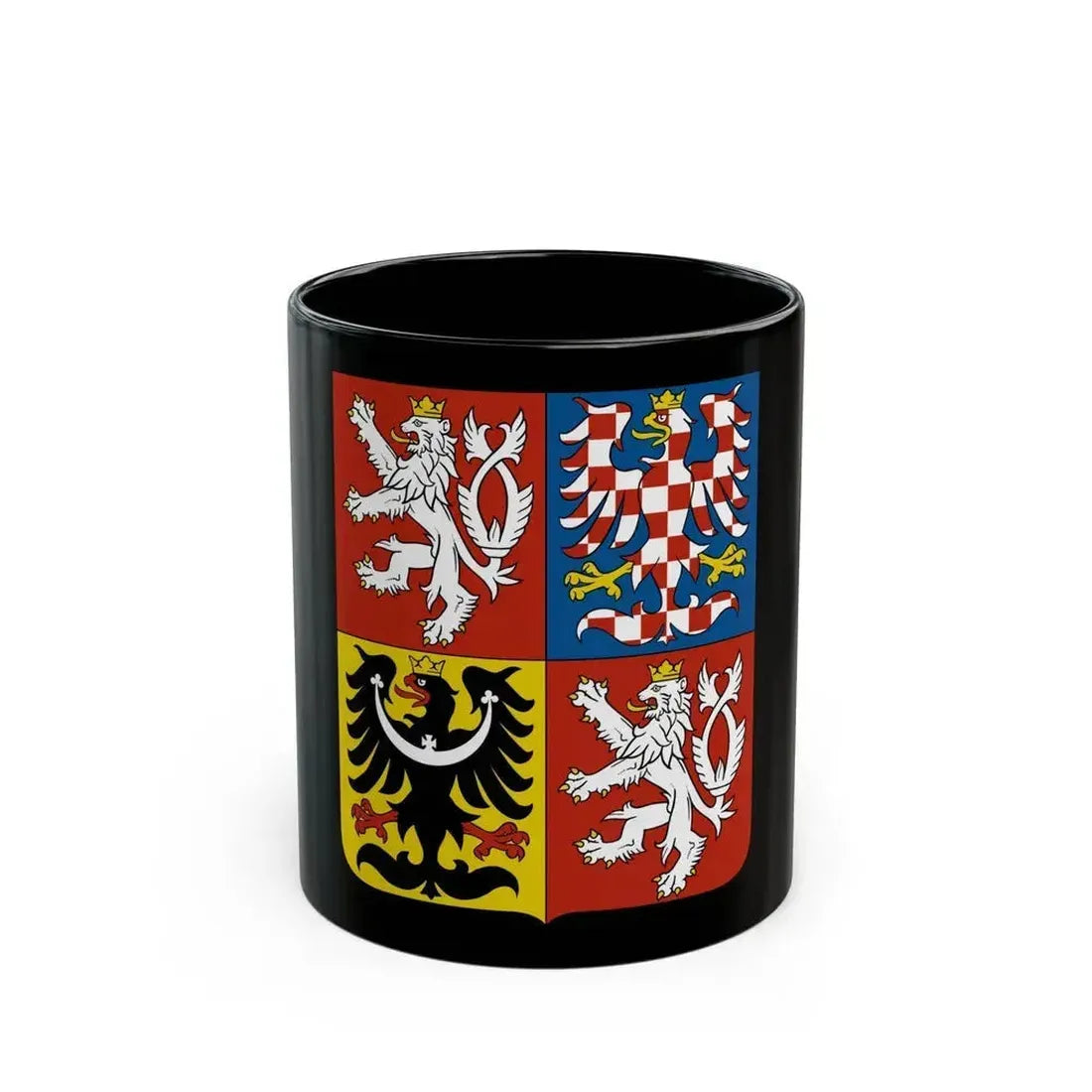 Coat of arms of the Czech Republic - Black Coffee Mug 11oz - Go Mug Yourself