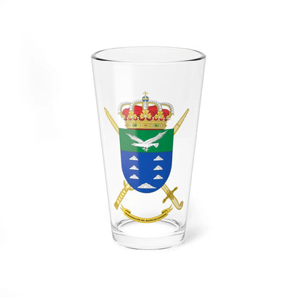 Coat of Arms of the Deputy Inspectors Office of the Spanish Army Canarian Forces Command (Spain) (Coat of Arms) Pint Glass 16oz 16oz - Go Mug Yourself