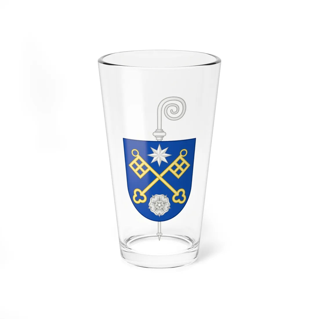 Coat of arms of the Diocese of Viborg (Denmark) (Coat of Arms) Pint Glass 16oz 16oz - Go Mug Yourself
