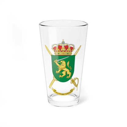 Coat of Arms of the Division Castillejos Headquarters Battalion (Spain) (Coat of Arms) Pint Glass 16oz 16oz - Go Mug Yourself