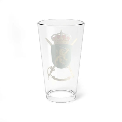 Coat of Arms of the Division Castillejos Headquarters Battalion (Spain) (Coat of Arms) Pint Glass 16oz - Go Mug Yourself