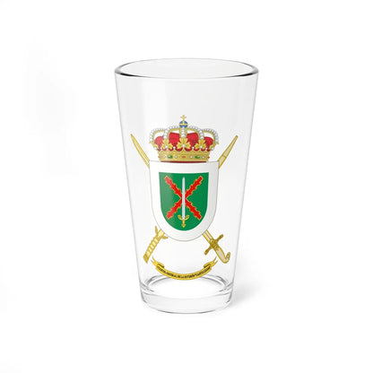 Coat of Arms of the Division Castillejos Headquarters (Spain) (Coat of Arms) Pint Glass 16oz 16oz - Go Mug Yourself