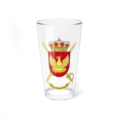 Coat of Arms of the Division San Marcial Headquarters Battalion (Spain) (Coat of Arms) Pint Glass 16oz 16oz - Go Mug Yourself