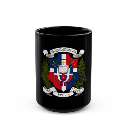 Coat of arms of the Dominican Republic (1860) - Black Coffee Mug-15oz-Go Mug Yourself