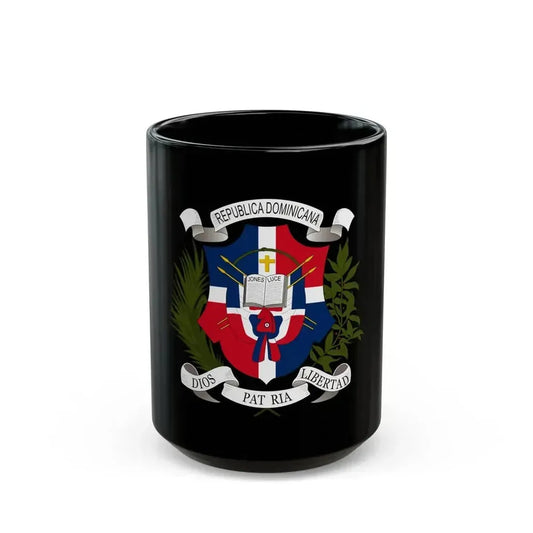 Coat of arms of the Dominican Republic (1860) - Black Coffee Mug 15oz - Go Mug Yourself